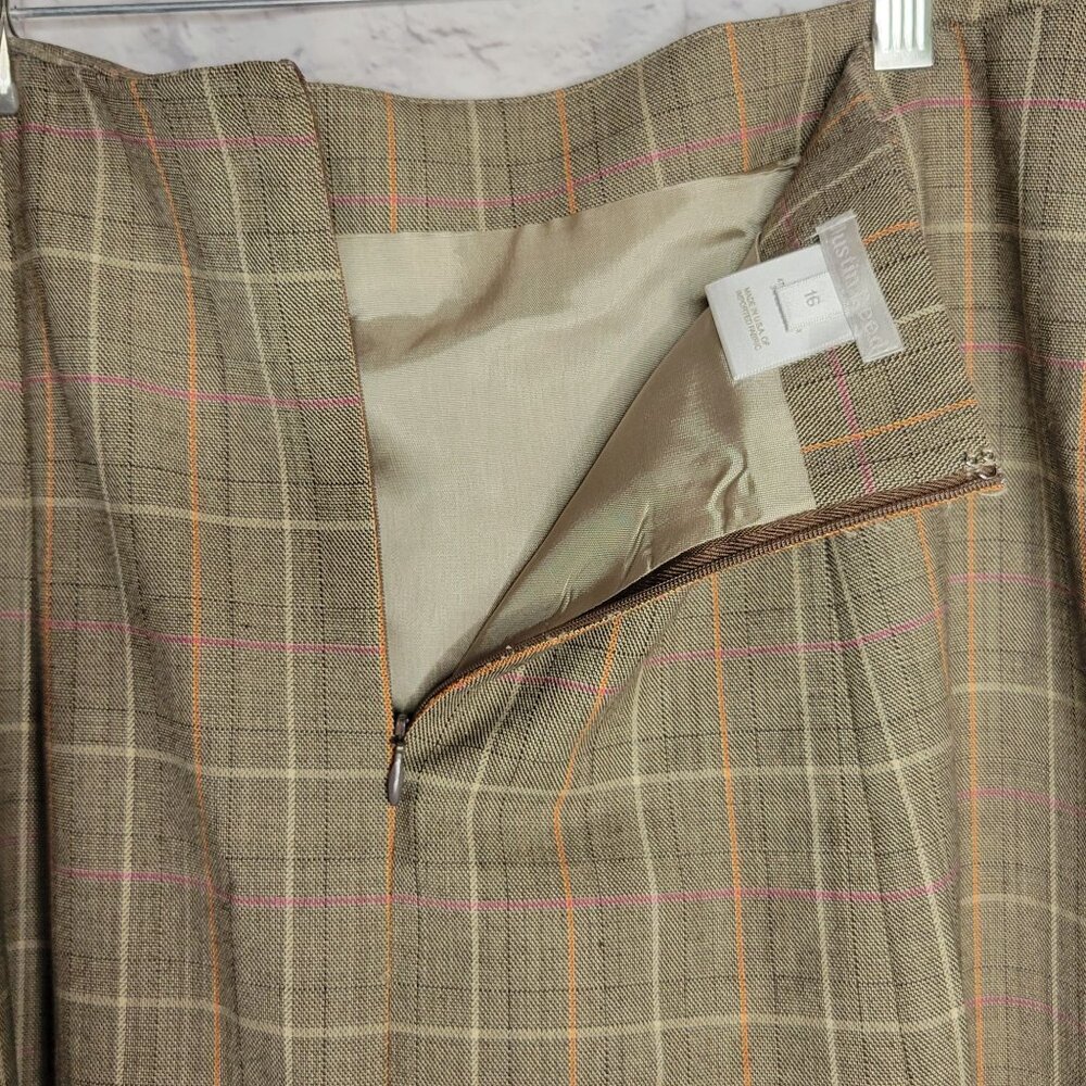 Vintage Austin Reed Women Suit Set Size 16 / XL Plaid Blazer Jacket & Skirt - Picture 12 of 16